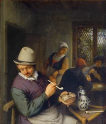 Der Raucher in einer Taverne
