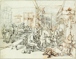 Gesellschaft von Bauern in einer Taverne