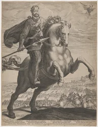 Kaiser Rudolf II. auf steigendem Pferd