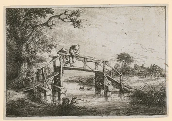 Angler auf der Brücke