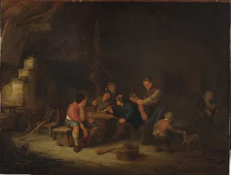 Innenraum mit Bauern