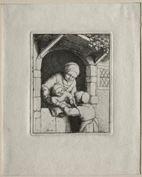 Mutter und zwei Kinder