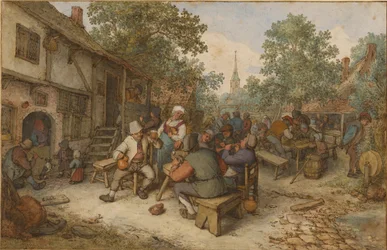 Bauernfest auf einer Stadtstraße
