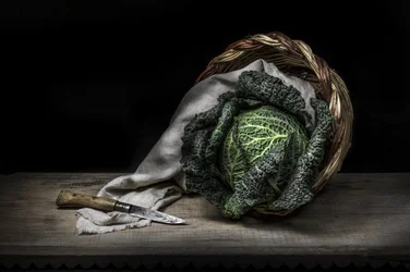 Rustikales Kohl-Stillleben