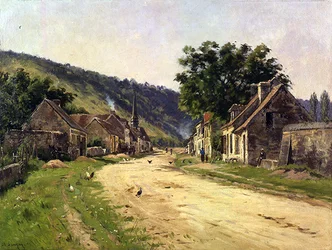Dorfstraße mit Figuren