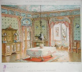 Modernes Esszimmer, ca. 1905