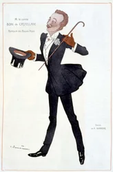 Karikatur von Graf Boni de Castellane - Illustration von Adrien Barrère in „Fantasio“