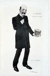 Joseph Caillaux, Minister der Mieten - Illustration von Adrien Barrère (1877-1931) in „Fantasio“ vom 15.02.1907