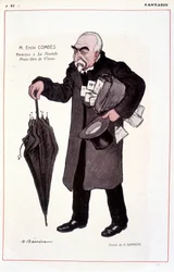 Porträt von Emile Combes, französischer Politiker (1835-1921) - Illustration von Adrien Barrere in Fantasio 01/03/1907