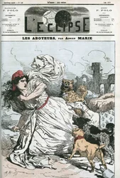 Bellen, die Republik verfolgt von royalistischen oder bonapartistischen Hunden. Cover in „L