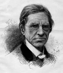 Porträt von Emile Littre (1801-1881), französischer Philologe, Arzt und Politiker. Gravur von Adrien Marie in „Die illustrierte Welt“ Nr. 1263 vom 11. Juni
