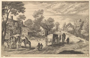 Pfad durch ein Dorf