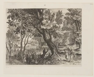 Flusslandschaft mit der Versuchung Christi