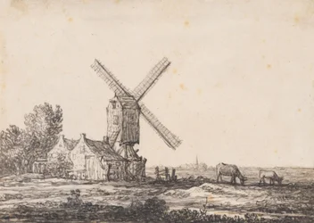 Landschaft mit einer Mühle