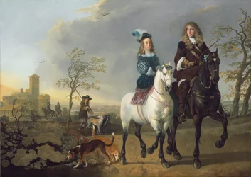 Dame und Herr zu Pferd