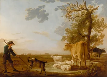 Landschaft mit Vieh