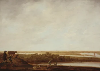 Panorama-Landschaft mit Hirten
