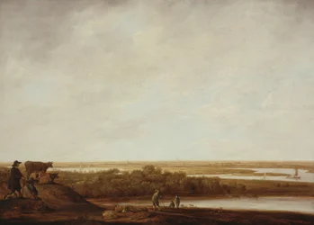 Panorama-Landschaft mit Hirten