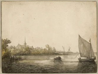 Ansicht von IJsselmonde über den Neuen Maas
