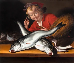 Ein junger Fischverkäufer, um 1657-57