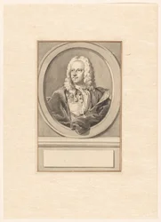 Porträt von Abraham van Hoey, im Oval, nach links