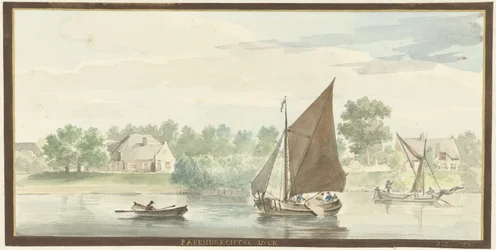 Segelschiff auf der Beneden Merwede bei dem Papendrechtse Deich
