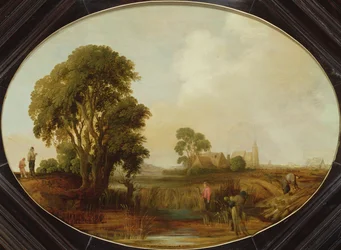 Landschaft mit Schilfschneidern, 17. Jahrhundert