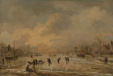 Winterlandschaft mit Häusern