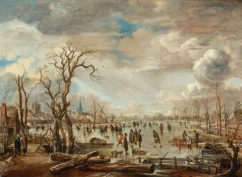Winterlandschaft mit Eisvergnügen