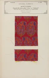 Gemustertes Seidenstoffmuster aus Herat, aus The Collection of the Textile Manufacturers of India, von John Forbes Watson, veröffentlicht 1866