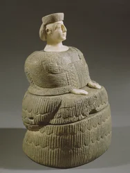 Statuette einer Göttin mit Kaunakes, bekannt als Prinzessin von Baktrien, 3. Jahrtausend v. Chr.