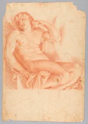 Sklave aus Hero und Leander in der Galleria Farnese, nach Annibale Carraci
