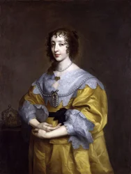 Porträt von Henrietta Maria de Bourbon, Königin von England (1609-1669)