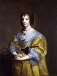 Porträt von Henrietta Maria de Bourbon, Königin von England (1609-1669)