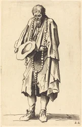 Bettler mit Rosenkranz