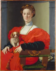 Porträt einer Dame in Rot (Francesca Salviati?)