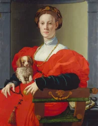 Porträt einer Dame in Rot, um 1533