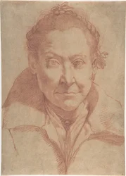 Brustbild einer Frau (Vorderseite); Brustbildstudie eines Mädchens (Rückseite)