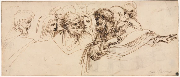Studie von Köpfen (recto)