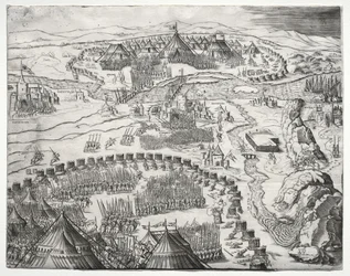 Die Position und das Lager der Armeen von Karl V. und Soliman II., 1532