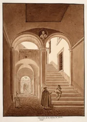 Innenansicht von Michelangelos Haus, 1833