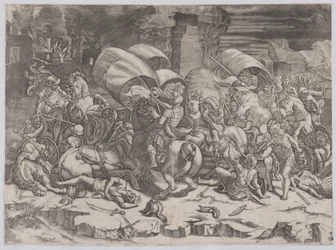 Kampf mit einem Krummsäbel, 1530-31