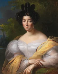 Eine Dame in einem weißen Kleid
