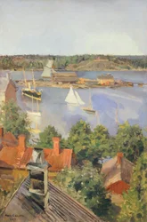 Nordhafen, Helsinki von Akseli Gallen-Kallela, Finnland 19. Jahrhundert