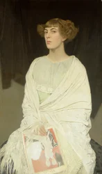 Isabella hält Vogue, 1928