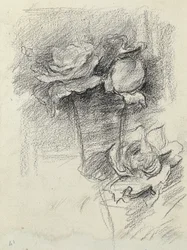 Stillleben mit Rosen in einer Vase, ca. 1890