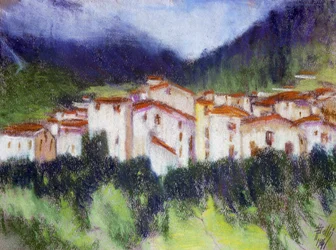 Alpenlandschaft, von Alberico Balbi Valier, Italien