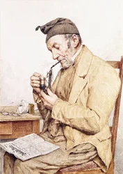 Großvater mit Pfeife, 1903