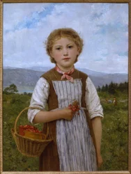 Mädchen mit Erdbeeren