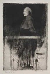 Frau mit Umhang